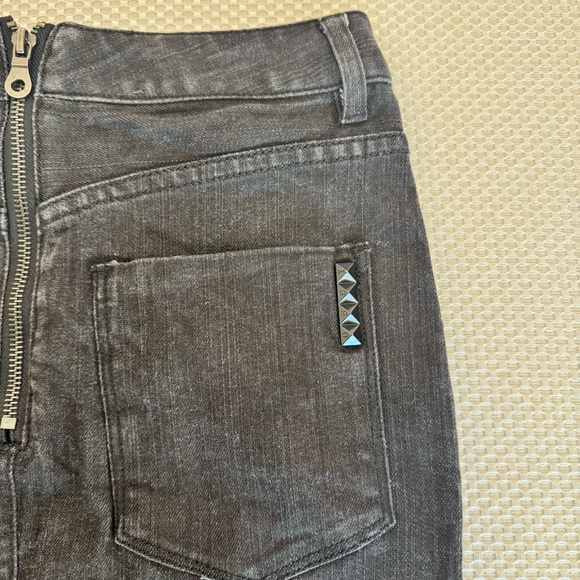 Obey Propaganda Black Denim Mini Skirt E-1 - Picture 4 of 10